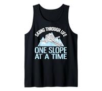 Divertido esquí Alpino a través de la Vida una Pendiente a la Vez Camiseta sin Mangas