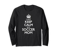 Divertido Estampado Blanco con el Texto «I'm A Soccer Mom» de «I Can't Keep Calm» Manga Larga
