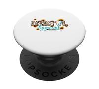Divertido Estampado de Leopardo higienista Dental Girasol PopSockets PopGrip Adhesivo