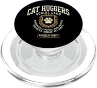 Divertido Estampado de Pata de Cat Huggers Social Club, Amante de un felino PopSockets PopGrip para MagSafe