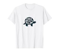 Divertido estampado de tortuga Take It Slow Camiseta