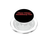 Divertido Estas Tetas No Binario Too Y2K PopSockets PopGrip para MagSafe