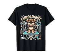 Divertido estilista de cachorros, futurista, peluquero de perros, animal de compañía Camiseta