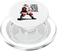Divertido Estilo navideño con el Texto «I Don't Believe In You» de Papá Noel PopSockets PopGrip para MagSafe