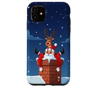 Divertido Estuche navideño de Renos y Papá Noel para Humor Carcasa para iPhone 11