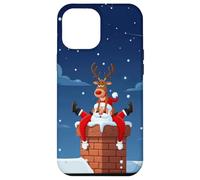 Divertido Estuche navideño de Renos y Papá Noel para Humor Carcasa para iPhone 12 Pro MAX