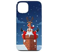 Divertido Estuche navideño de Renos y Papá Noel para Humor Carcasa para iPhone 13