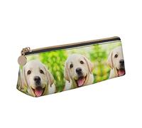 Divertido Estuche para lápices con diseño de Perro Cachorro de Labrador, Piel con Estampado de Bolsa de Maquillaje para niñas, niños, Escuela, Oficina