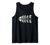 Divertido Evolución Humana Speed Run Sarcástico Camiseta sin Mangas
