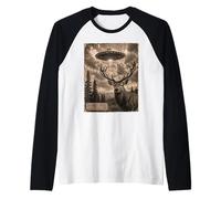 Divertido expediente de secuestro de ovnis alienígenas con evidencia de Ciervos 47-1978 Camiseta Manga Raglan