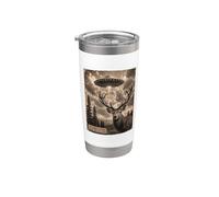 Divertido expediente de secuestro de ovnis alienígenas con evidencia de ciervos 47-1978 Vaso térmico de acero inoxidable de doble pared