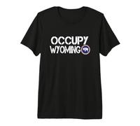 Divertido Explorador de Tierras de Occupy Wyoming Camiseta Premium