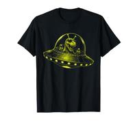 Divertido Extranjero T-Rex OVNI Nave Espacial Sci Fi Dino Camiseta