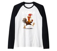 Divertido F-Caw-F Pollo FCAWF Amante del Pollo Humor Tonto Camiseta Manga Raglan