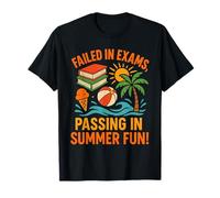 Divertido falló en los exámenes Pasar en verano Diversión playas frescas Camiseta