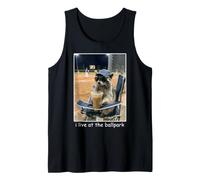 Divertido fanático del béisbol de Mapache I Live At The Ballpark Camiseta sin Mangas