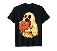Divertido Fantasma Comiendo Dona Lindo Postre de Halloween Camiseta