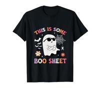 Divertido Fantasma de Halloween Groovy This Is Some Boo Sheet Ghost Camiseta gráfica económica, Hombre, Negro, XL