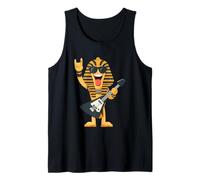 Divertido faraón Rock música Guitarrista diseño de Dibujos Animados Camiseta sin Mangas