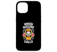 Divertido farol de camping de Nature Calls Carcasa para iPhone 13