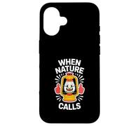 Divertido farol de camping de Nature Calls Carcasa para iPhone 16