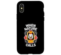 Divertido farol de camping de Nature Calls Carcasa para iPhone X/XS