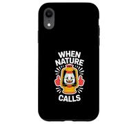 Divertido farol de camping de Nature Calls Carcasa para iPhone XR