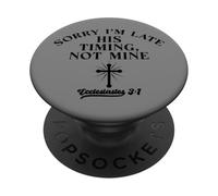 Divertido Fe Cristiana Jesús Siento Llegar Tarde El Tiempo PopSockets PopGrip Adhesivo