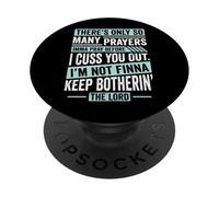Divertido Fe Cristiana Tantas Oraciones Antes de Cuss You PopSockets PopGrip Adhesivo