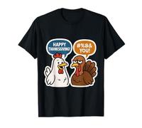 Divertido Feliz Acción de Gracias #@$ You Joke Pavo Pollo Comic Camiseta