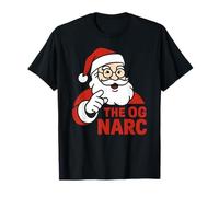 Divertido Feo Navidad Santa Humor Chistes Sarcásticos Juegos de Palabras Camiseta