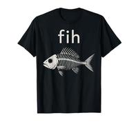 Divertido Fih Pez Mal Escrito Meme Esqueleto Meme Humor Broma Camiseta