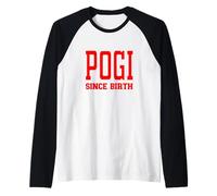 Divertido Filipino Palabra Guapo Guapo Pogi Desde Nacimiento Camiseta Manga Raglan