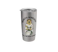 Divertido filósofo estoico de Capibara Marco Aurelio Chill Vaso térmico de acero inoxidable de doble pared