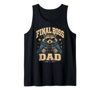 Divertido Final Boss Raccoon Dad Diseño De Videojuegos Camiseta sin Mangas