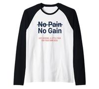 Divertido fisioterapeuta sin Dolor x Ganancia Solo es Broma Camiseta Manga Raglan