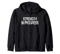 Divertido Fitness Motivación Fuerza en Progreso Entrenamiento Gimnasio Sudadera con Capucha