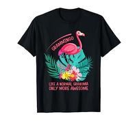 Divertido flamenco amante de los pájaros, color rosa Camiseta