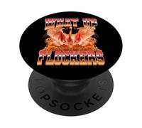 Divertido Flamenco de What Up Flocker, Estilo Pirata de los 90 PopSockets PopGrip Adhesivo