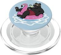 Divertido Flotador de Piscina de bastón Corso Flamingo Summer Party Vibes PopSockets PopGrip para MagSafe