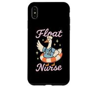 Divertido flotador enfermera pato Scrubs enfermería médico RN Hospital Carcasa para iPhone XS Max