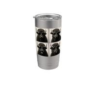 Divertido fotomatón de bisontes, amante de los búfalos, lindo fotomatón americano Vaso térmico de acero inoxidable de doble pared