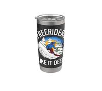 Divertido Freeriding Esquí Alpino Freeriders Como Es Profundo Vaso térmico de acero inoxidable de doble pared