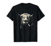 Divertido Fumar Vaca Sketch Granjero Humor Camiseta