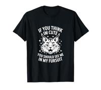Divertido Fursuit Diciendo Si Piensas Que Soy Lindo Lince Camiseta