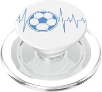 Divertido Fútbol Heartbeat EKG Pulse Soccer Ball Lover Sport PopSockets PopGrip para MagSafe