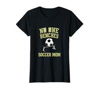 Divertido fútbol mamá Novedad Nadie Benches Like a Soccer Mom Camiseta