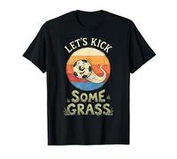 Divertido Fútbol Retro Vintage Let's Kick Some Grass Camiseta