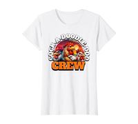 Divertido Gallo Cock-a-Doodle-doo Crew Camiseta gráfica económica, Mujer, Blanco, L