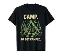 Divertido Gamer Humor FPS Camping Pun Video Juego de Bromas Fan Camiseta
